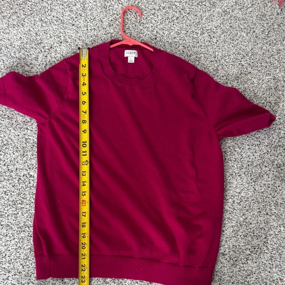 J. Crew Deep Pink Knit Top
